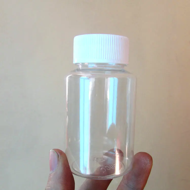 Transparent Large Mouth Plastic Liquid Medicine Bottle Small Empty Capsules Package Bottle