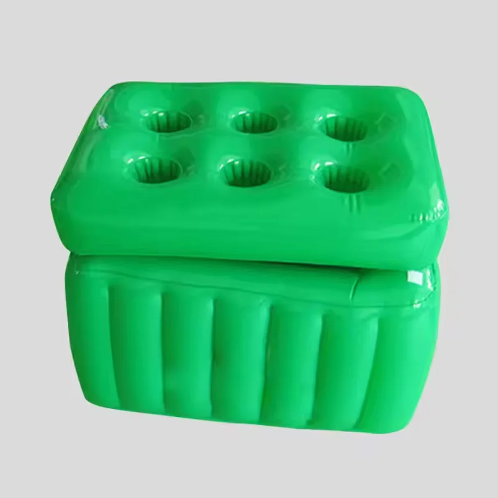 Hot Sale Quality PVC Summer Ice Cooler Square Inflatable Ice Bucket for Advertising