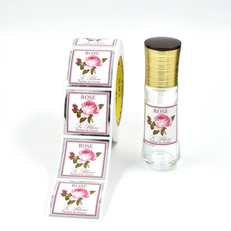 Custom Different Designs Matt Red Gold Hot Stamping Perfume Label