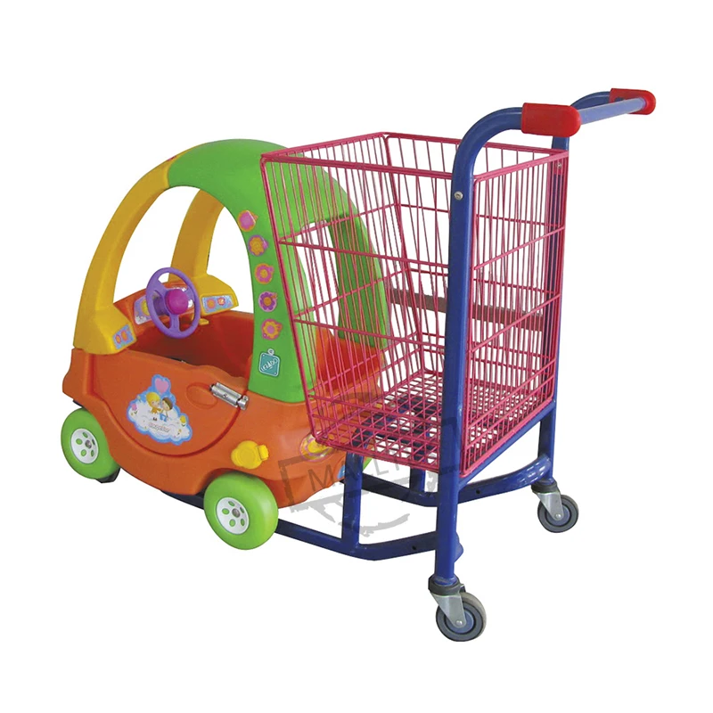 New Style Plastic Supermarket Kids Shopping Cart Toy Trolley