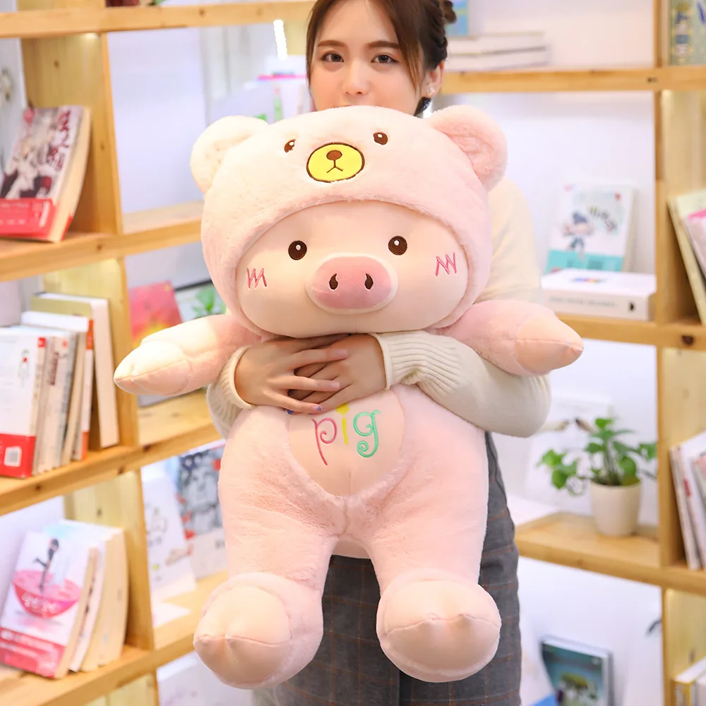Custom Lovely Pig Pillow Plush Toys Dropshipping for Creative Gift Pattern Design Girl Dolls Stuffed Animal