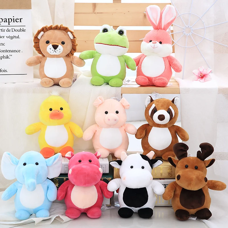 New Design Customized Cute Plush Toys Stuffed Animal Hippo 8'  Plush Toy Doll Monkey, Elephant, Bear, Frog