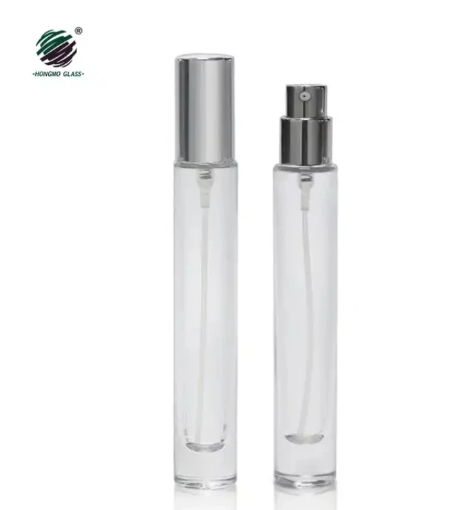 Hot sale cosmetic packaging products round shape 30ml glass perfume bottle with aluminum lids customized logo
