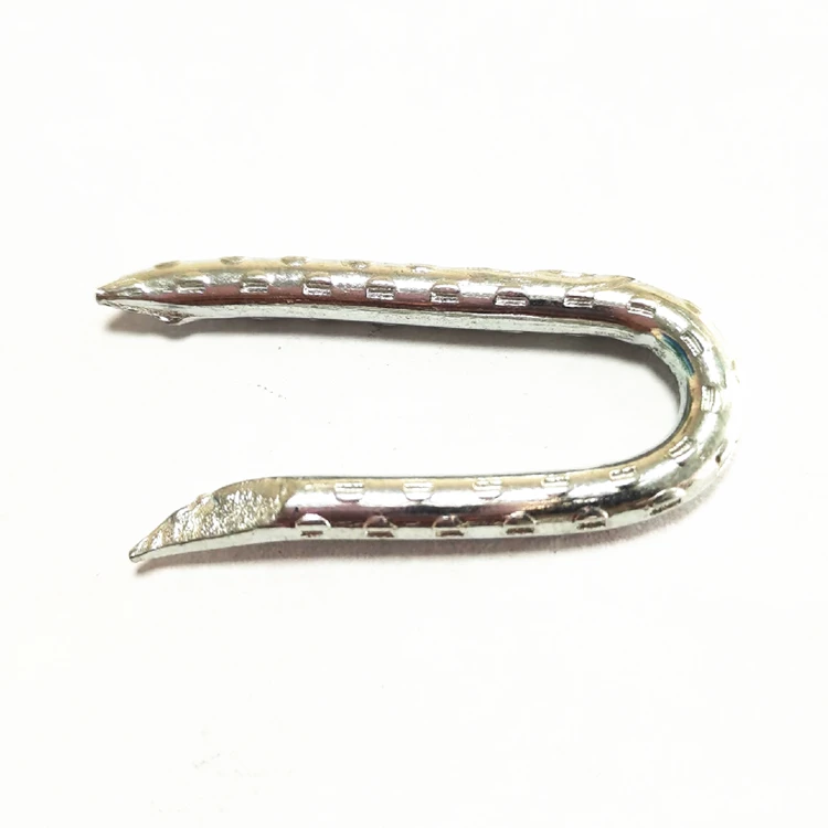 30mm-50mm Heavy Zinc Coating HDG Staples U Type Nails Polished Galvanized U Type Nails for Farm Barbed Fence Staple