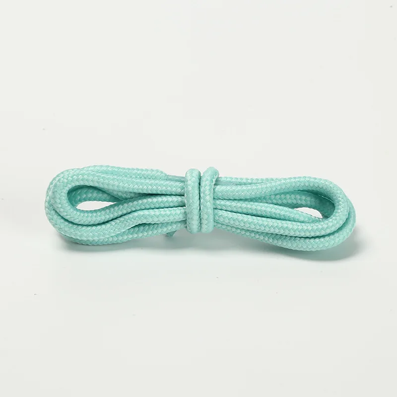Supply boots use classic design braided shoelaces 4mm round polyester rope shoe laces round