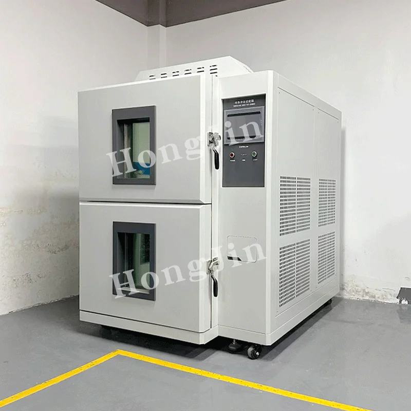 Hong jin Programmable 2 Zone Temperature Heat Cold Impact Testing Machine Battery Thermal Shock Test Chamber