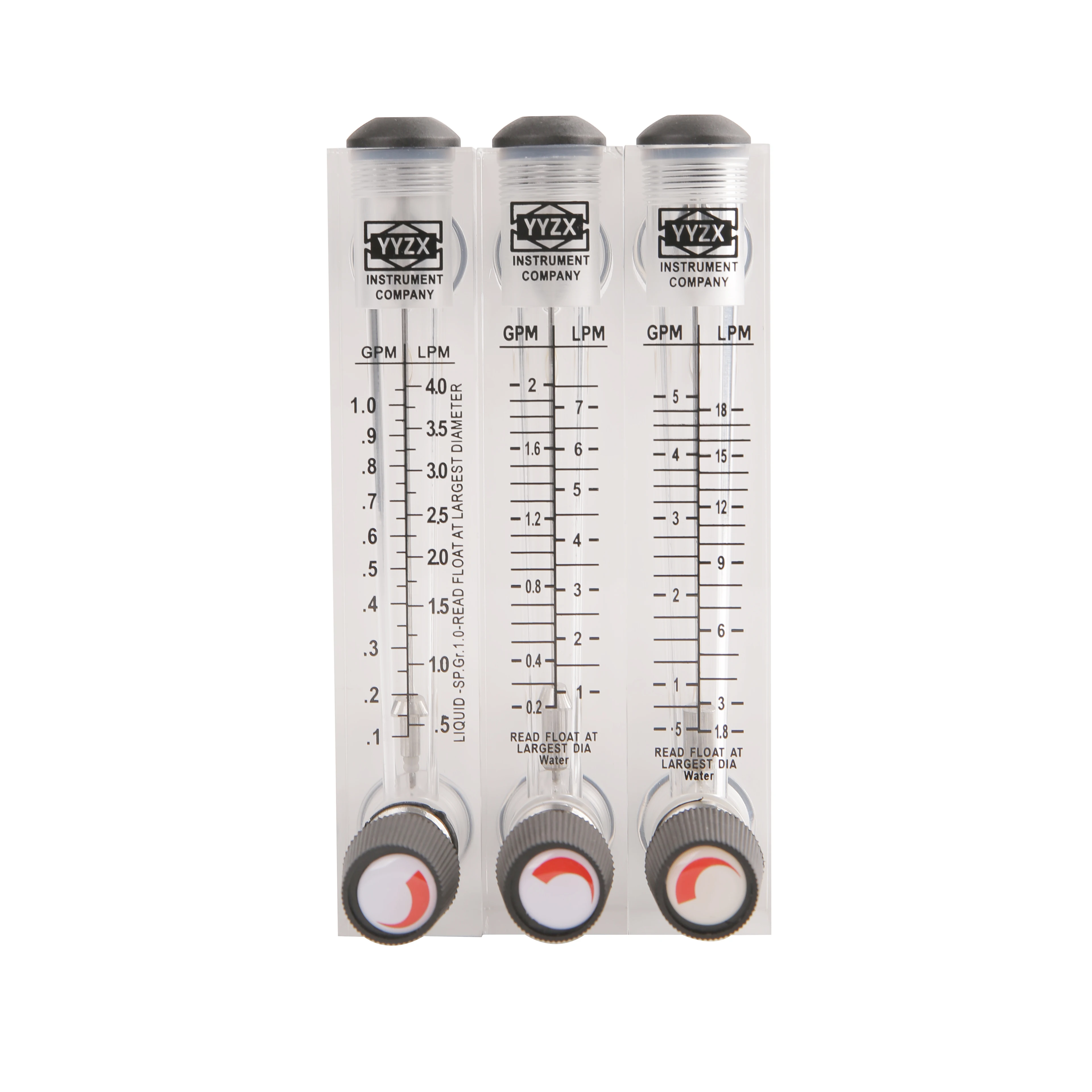 130LPM big measuring range Acrylic Rotameter Flowmeter Helium Gas Compressed Air Plastic Tube Float Flow Meter