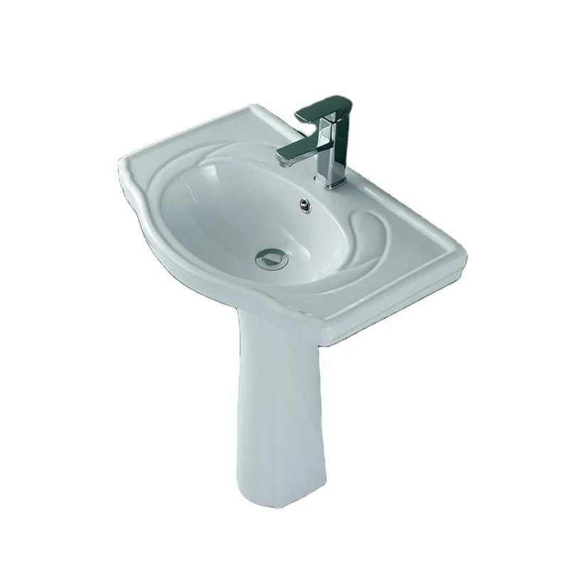 WDSI White Ceramic Bowl Basin Bathroom Toilet Laundry Sink With Pedestal Water Closet Wc Sanitary Ware Hand Wash Basin