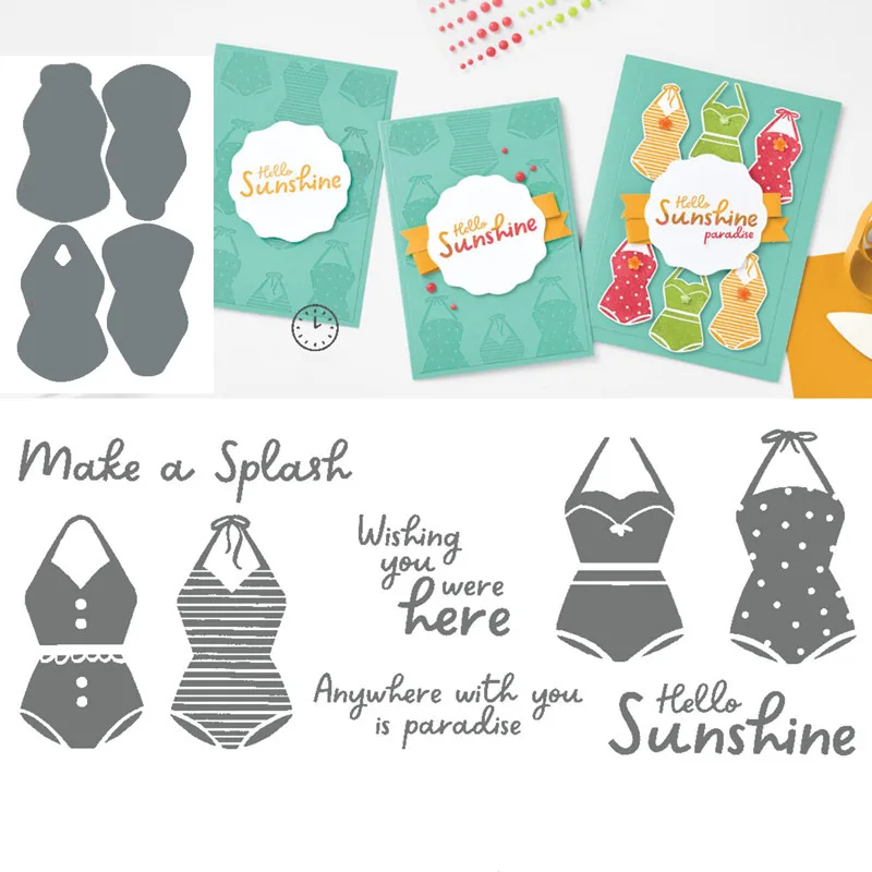 Silicone Clear Stamp Die Cut Set Tools Clear Stamp Die Cut Set for Card Making DIY for DIY Scrapbooking Album Decorative Wedding