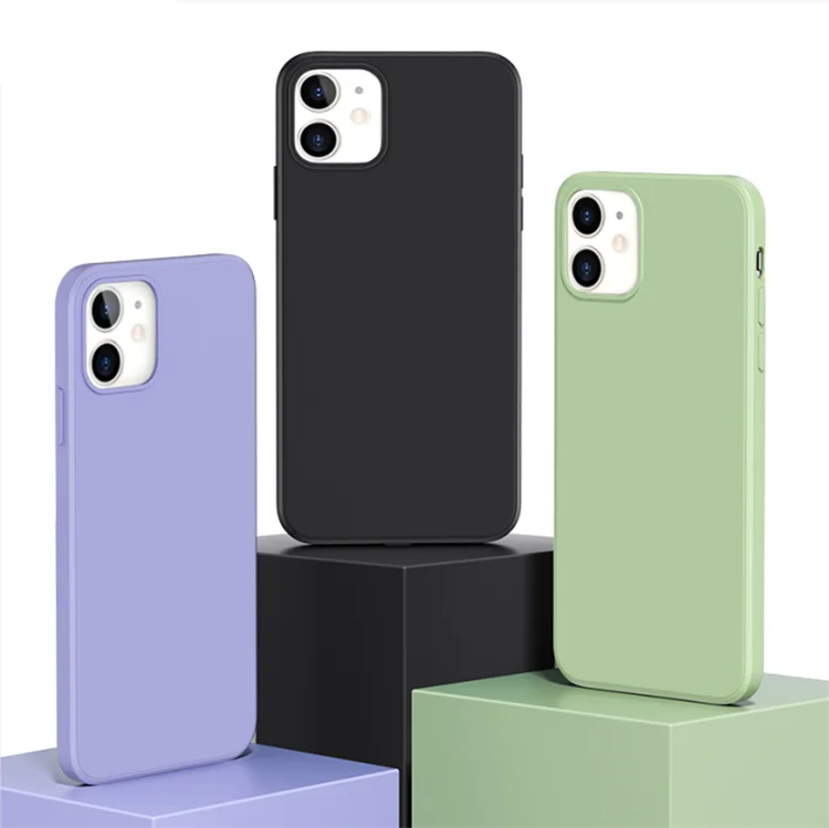 
Оригинальный качественный настоящий жидкий силиконовый чехол для телефона из микрофибры для Apple 12 