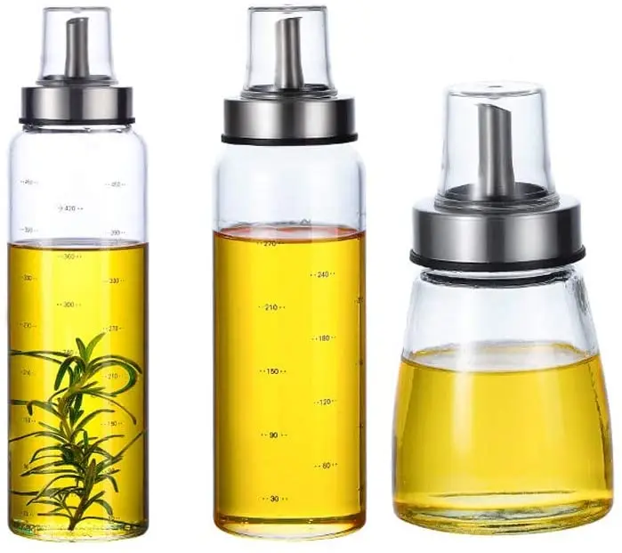Glass Olive Oil And Vinegar Dispenser No-drip Glass Olive Oil Bottle Glass Oil Bottle Lead-free