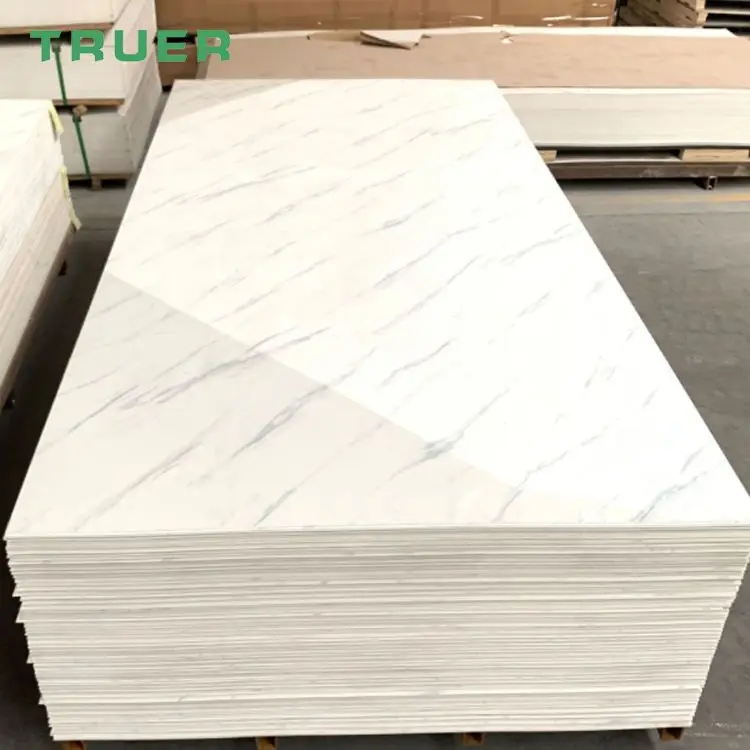 Marble PVC Foam sheet decorative texture board interior decor pvc 3d wall panel lamina artificial de marmol