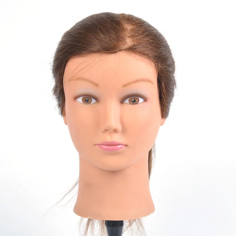 Оптовая продажа, настоящие человеческие волосы, тренировочный манекен, голова, тренировочная кукла, голова для парикмахера
