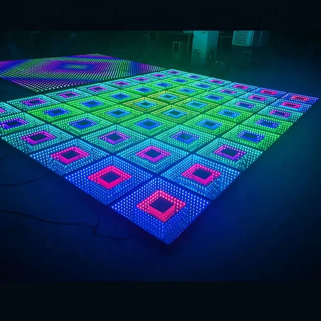 Infinity Fast Setup DJ Light 2ft By 2ft Wireless 3D Mirror Magnet LED Dance Floor