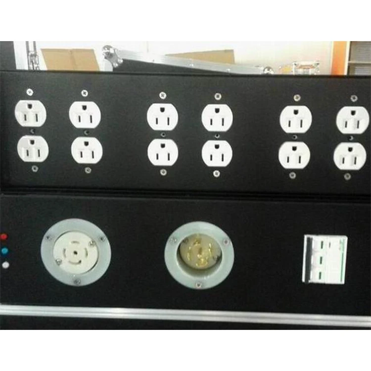30Amp Inlet outlet electric metal rack mount panel power distro box