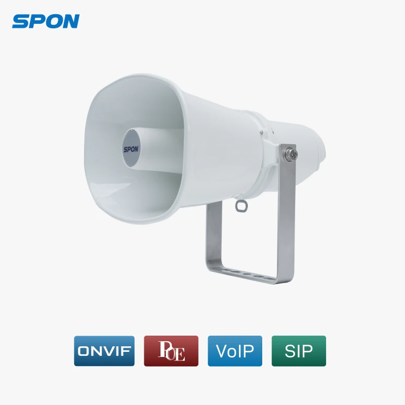 Network IP PoE SIP VoIP Horn Speaker 2 way communications Horn Loudspeaker