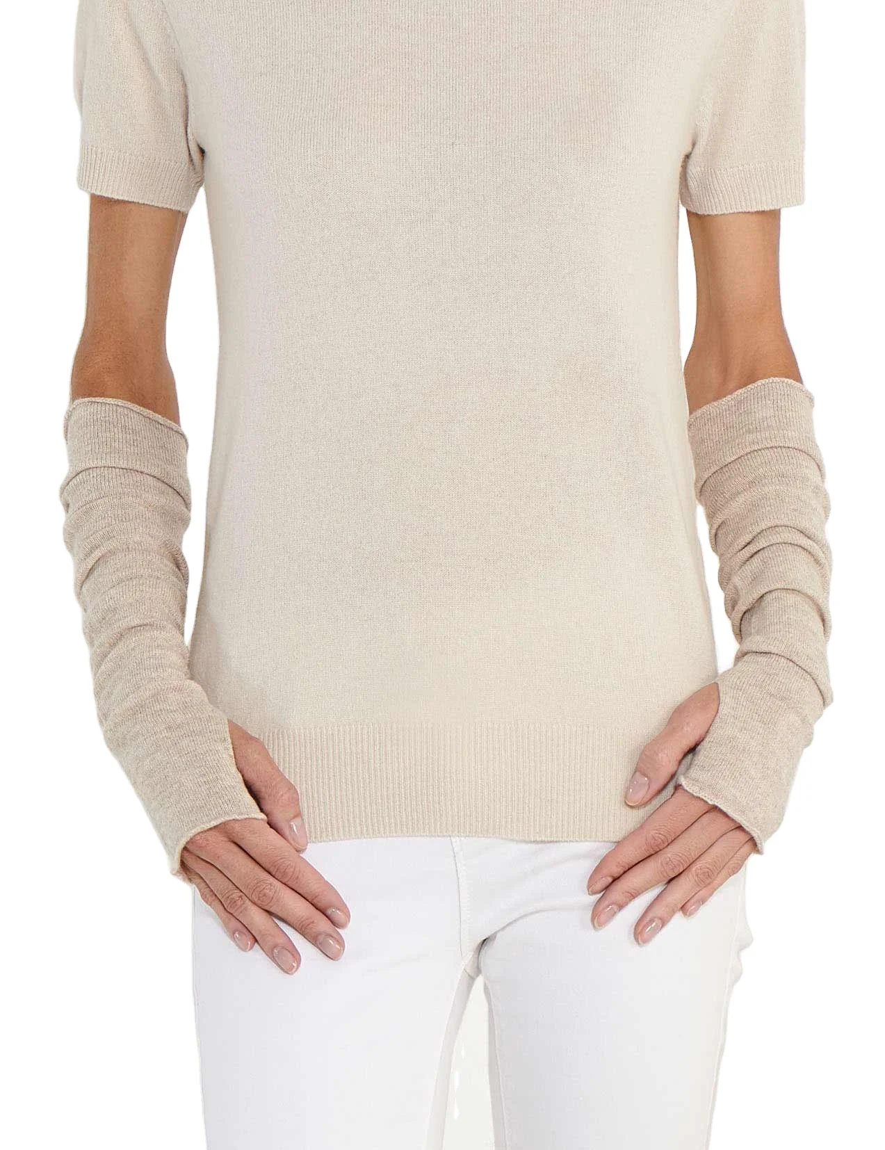 Зимние простые трикотажные Повседневные Классические безпальцевые новейшие индивидуальные дышащие кашемировые перчатки унисекс