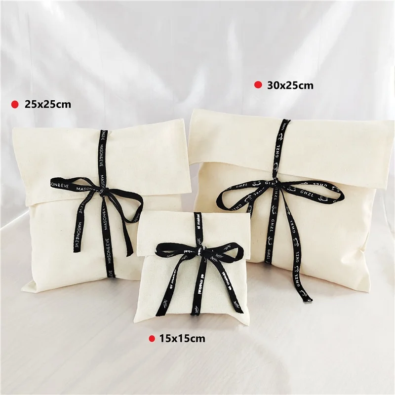Chuanghua Organic Cotton Envelope Packaging Bag For Cloth Product Cotton Envelope Dust Flap Packing Bag Recycle Envelope