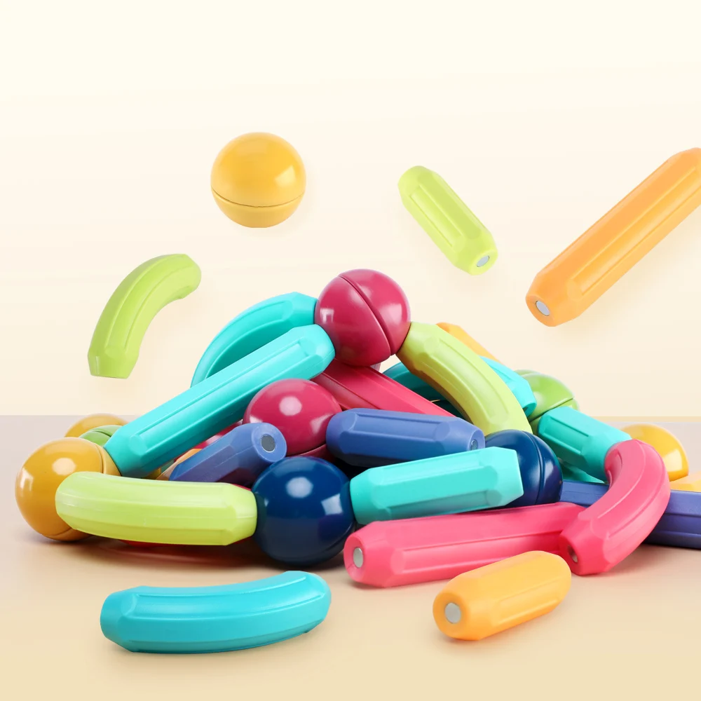 Hot Sale Smart Magnetic Building Sticks Toys Educational Magnet Toys For Kids Building Blocks Magnetic Balls And Stick