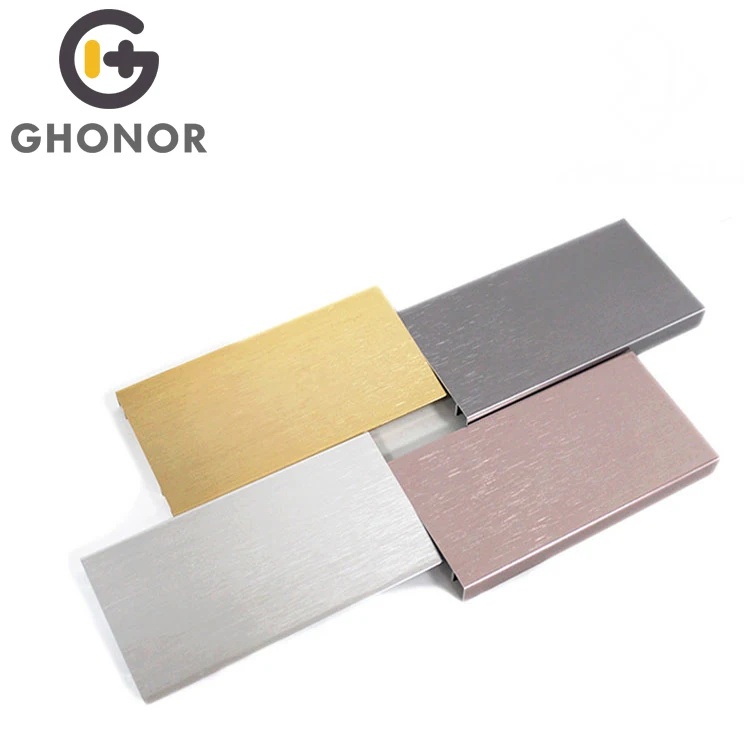 Home Apartment Hotel Floor Accessories Colorful Golden Aluminum Baseboard