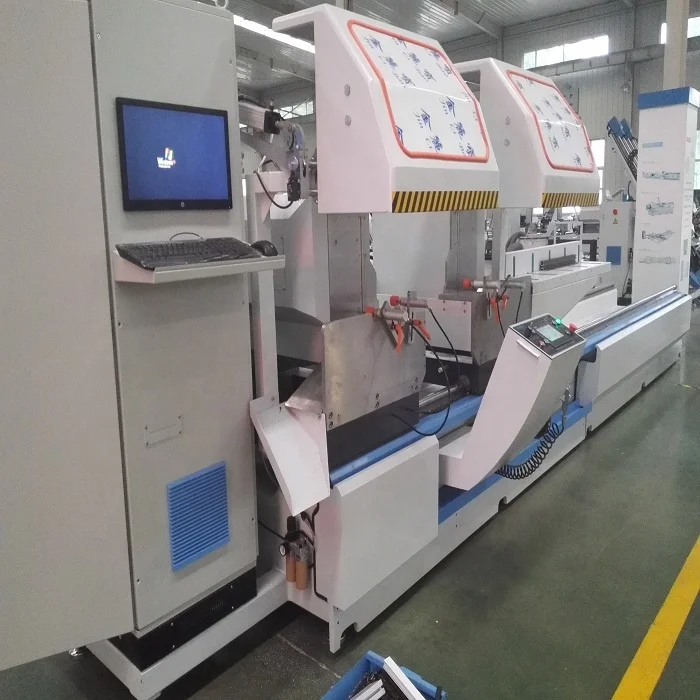 Double head cnc aluminum windows cutting saw aluminum frame double head cutting saw machine Aluminum window making machine
