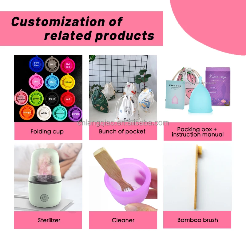 Menstrual Cup Reusable Collapsible Female Period Medical Silicone Eco-friendly Menstrual Cups