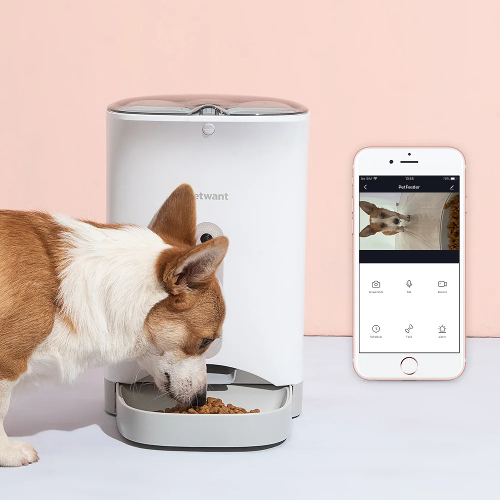 
Phone App Remote Control smart wifi pet feeder camera Pet Food Dispenser Automatic Pet Feeder With Camera 