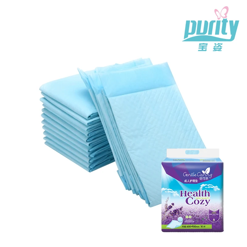 White embossed hospital disposable adult incontinence baby care underpads