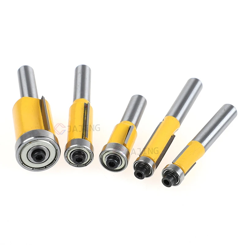 Straight Bit 8mm shank Flush Trim Router Bit Woodworking Tools Flush Trimming Bit with Bearing
