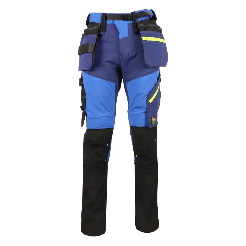 Mens Work Construction Working Pants Multi Pockets Wear Resistant Worker Mechanic Cargo Pants