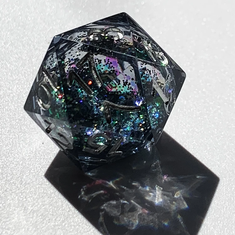 Набор игральных костей ручной работы с жидким сердечником Dnd Die Set Rolling D20 многогранные Подземелья и Драконы