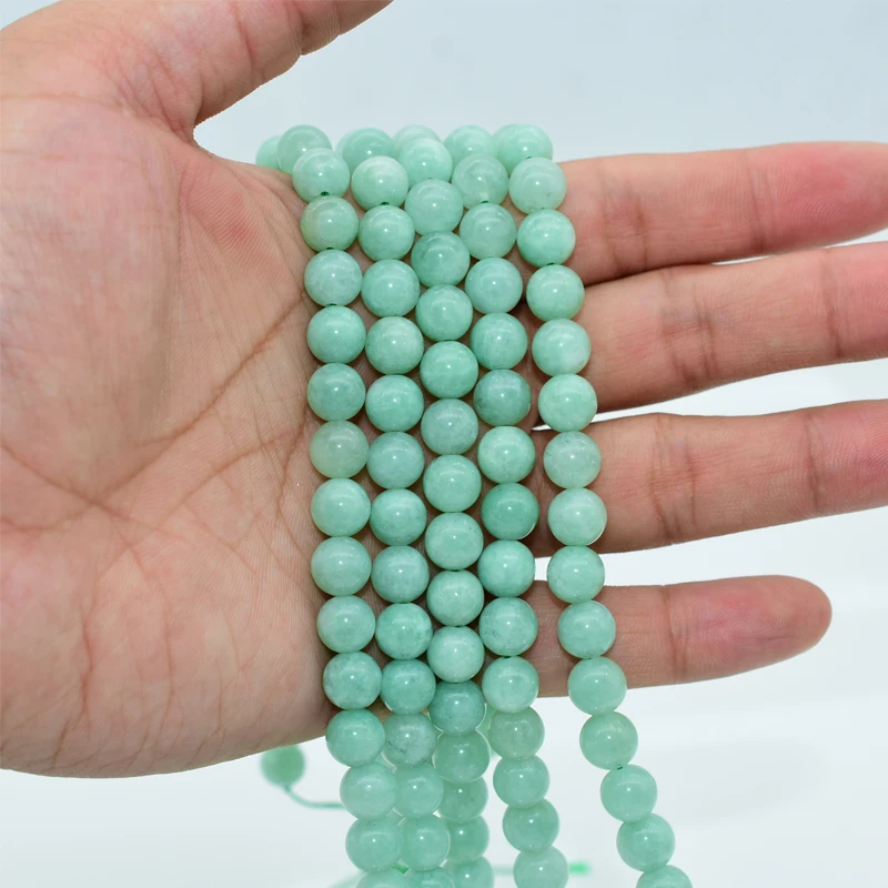 Wholesale Price Dyed Color Burma Jade Beads 6/8/10mm round Stone Loose Beads for DIY Jewelry Making Strands