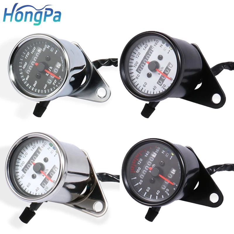 Винтажный мотоцикл 160 км/ч измеритель скорости 12 В светодиодный двойной одометр