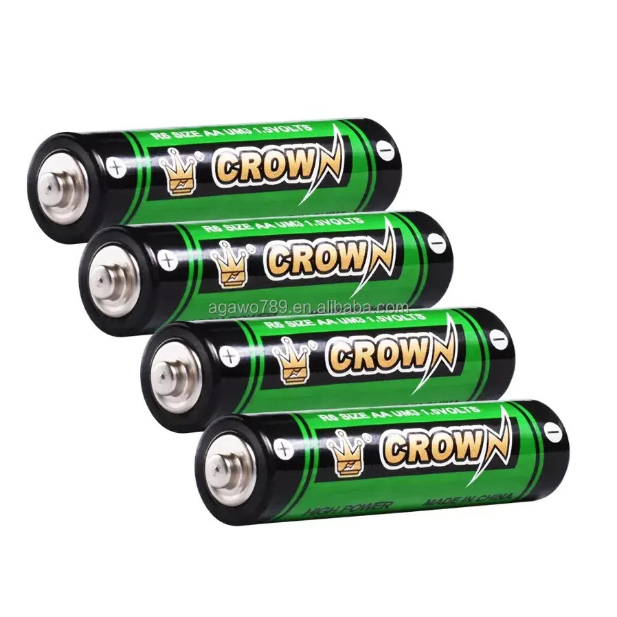 CROWN C Прямая поставка с фабрики r6p aa Цинковый углеродный Аккумулятор батарея