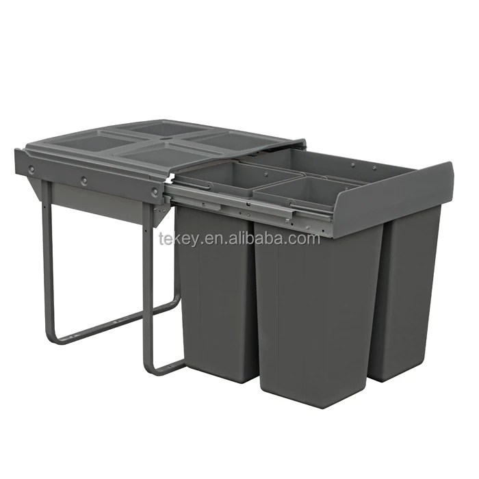 17L 34L New Recycling Kitchen Hidden Cabinet  Waste Bin Pull Out trash can garbage container