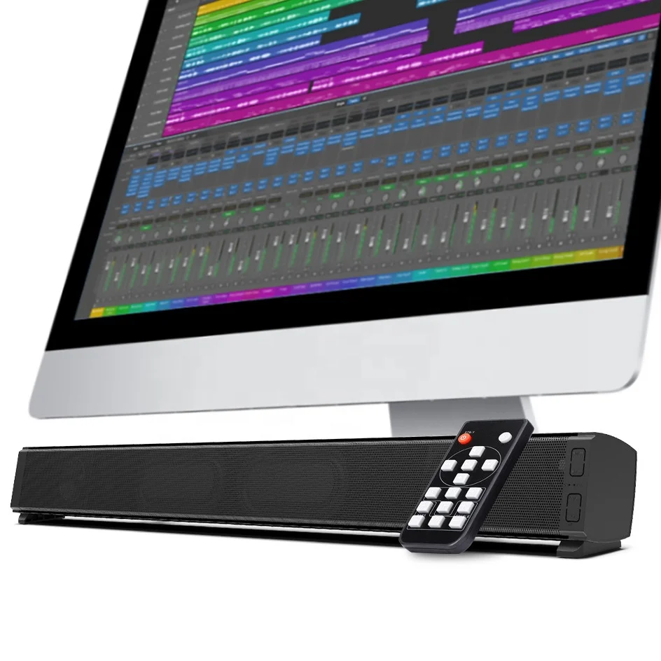 Беспроводной динамик 24 дюйма 30 Вт, звуковая панель для телевизора, стереозвук, звуковая панель для домашнего кинотеатра, TF USB Коаксиальная, дуга, на выбор для ТВ и ПК