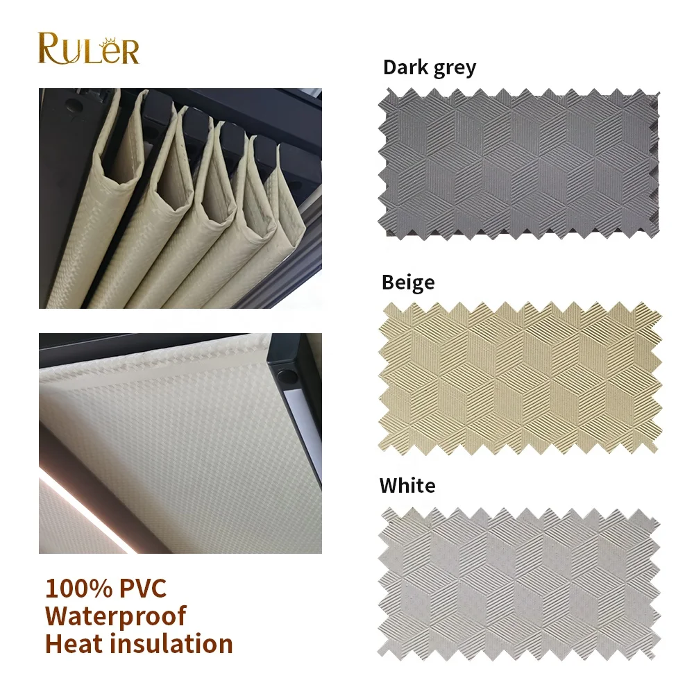 Retractable Awning in the Philippines Waterproof Sliding PVC Roof Covers Retractable Pergola