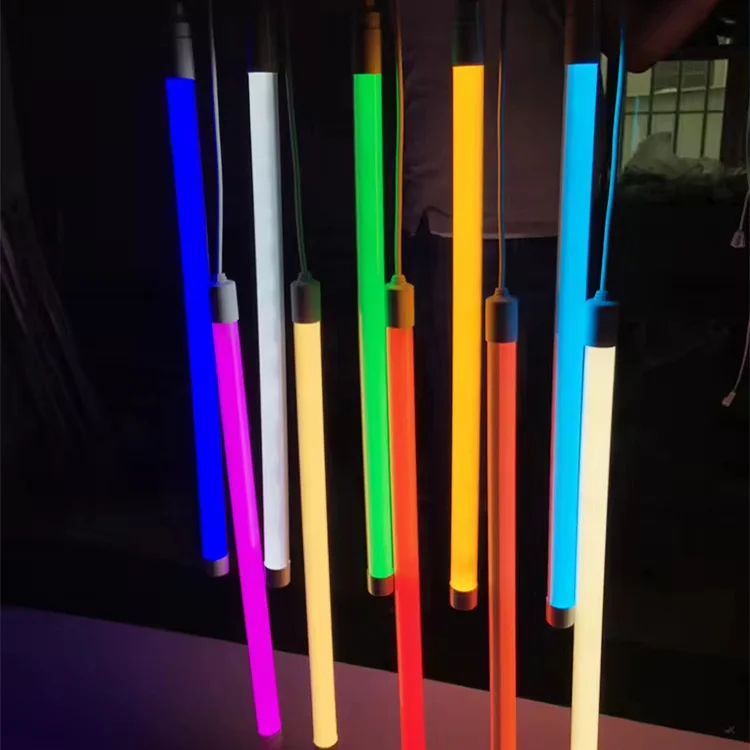RGB Decorative Fluorescent Led Tube Color 14W PF0.5 AC65V-265V Energy Saving PC LED Tube for Outdoor Indoor ip65  KTV Bar
