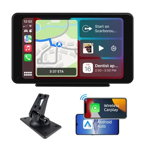 2024 Portable  Carplay Android Auto Screen for Car 7 Inch  Touch Screen Wireless Car Play Driveplay Multimedia Player
