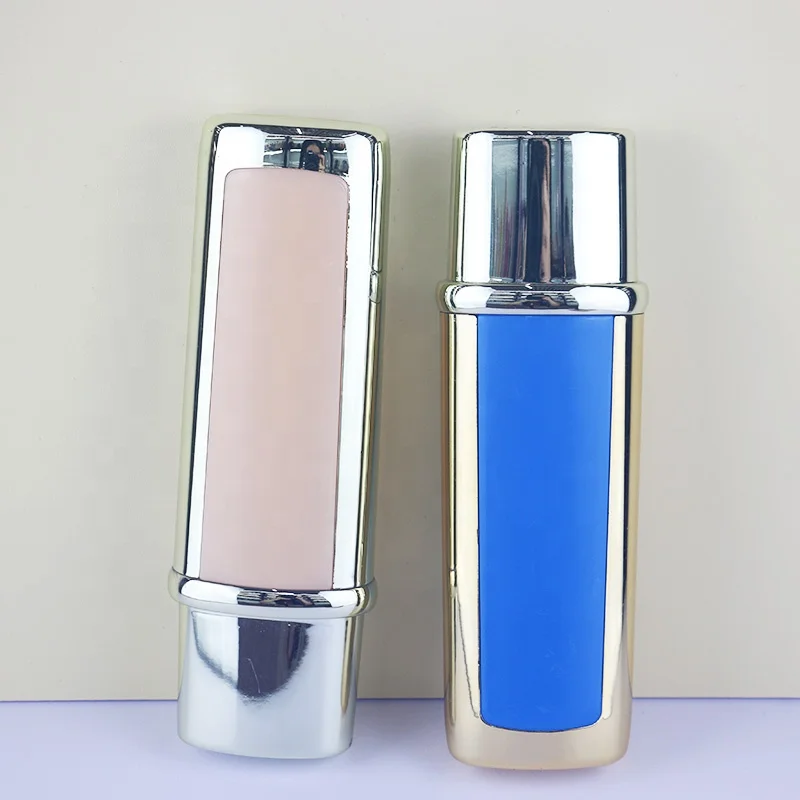 new empty 120ml 4OZ cream cosmetic packaging set lotion serum pump bottle Luxury flat square skincare packaging