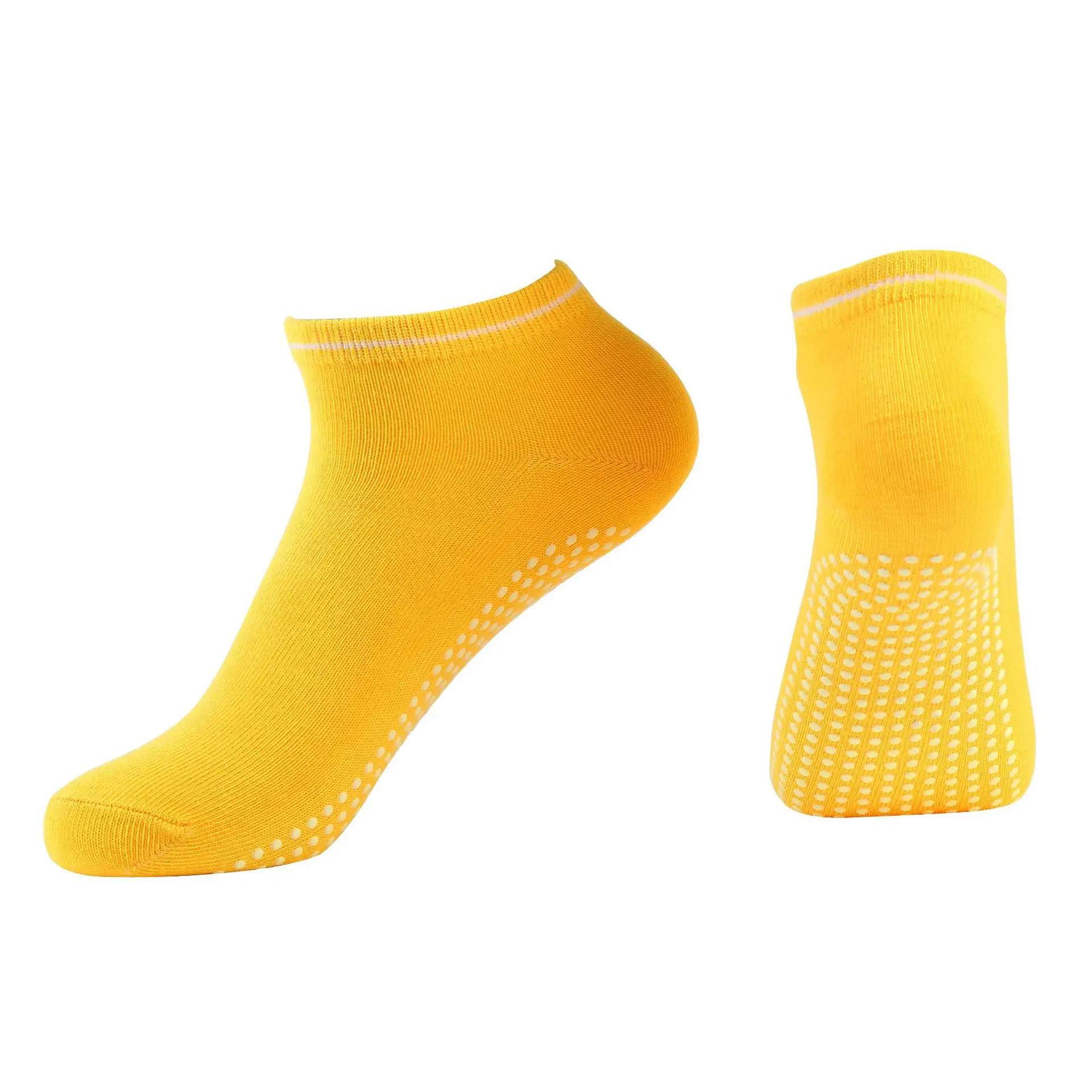 Wholesale Solid Color Grip Ankle Socks yoga pilates socks grip non slip gel bottom Anti Slip Yoga design grip socks