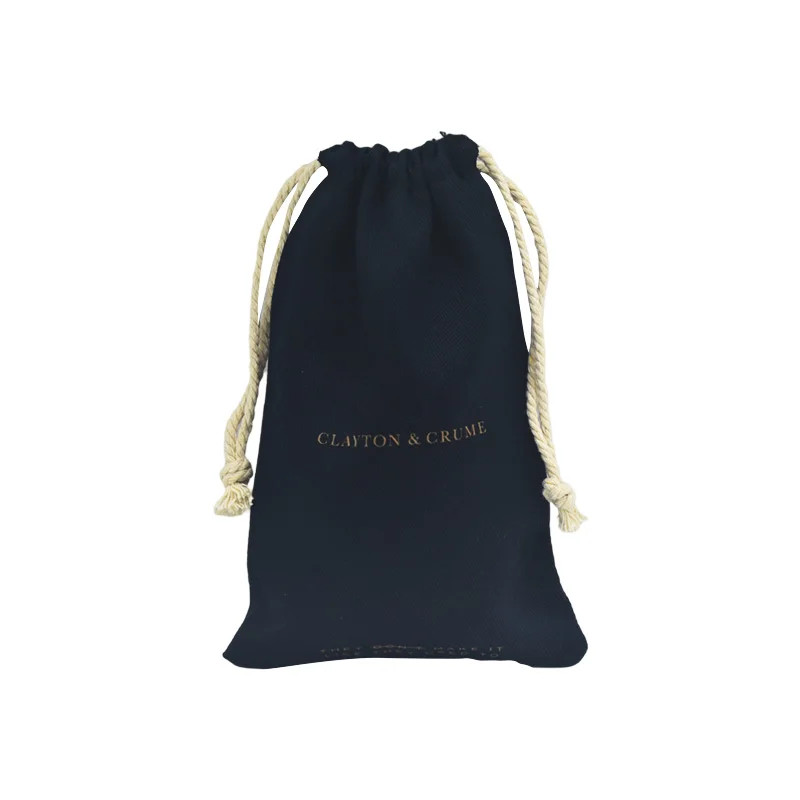 Customized Cotton Twill Drawstring Bag With Custom Logo Drawstring Jewelry Package Bag