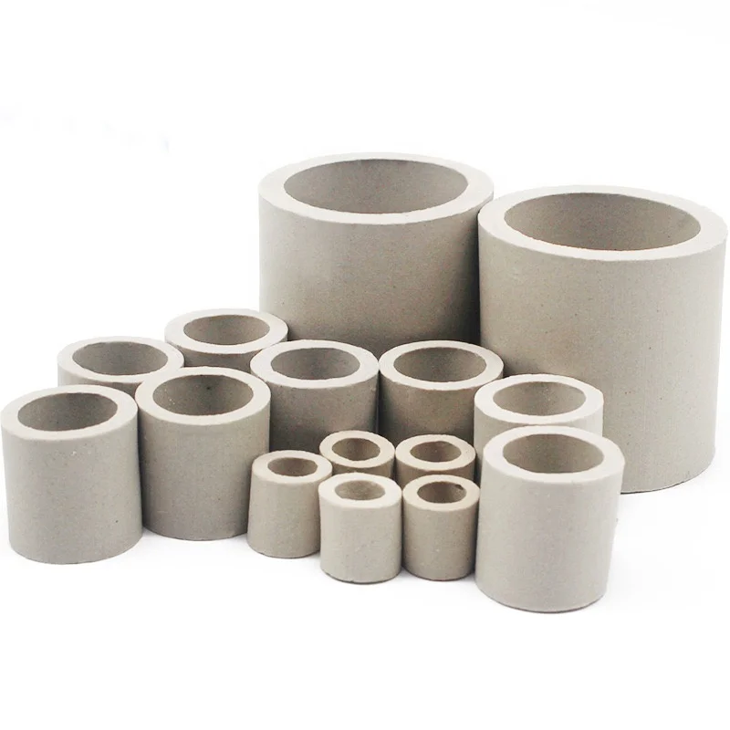 Ceramic random tower packing glazed raschig rings ceramic raschig ring for distillation column