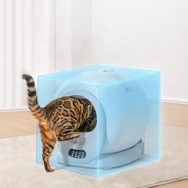 Manufacturer design automatic cat toilet litter box smart intelligent self cleaning cat litter box