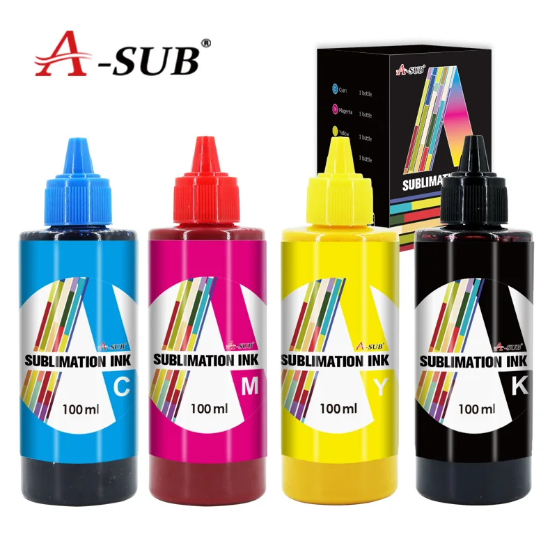 China factory 100 ml/bottle (CMYK) 4 colors/set Sublimation Ink for Epson Digital Printing