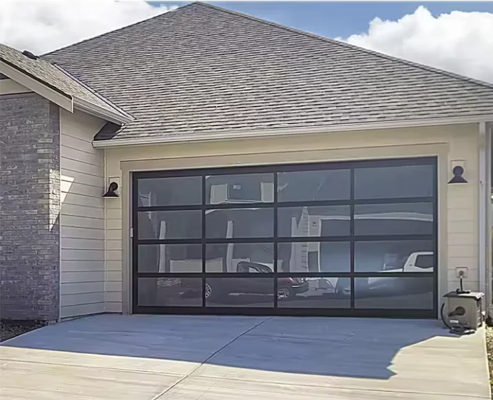 Wholesale Smart Automatic Full View Door Roll up Open Remote Control Aluminum Glass Sectional Garage Door
