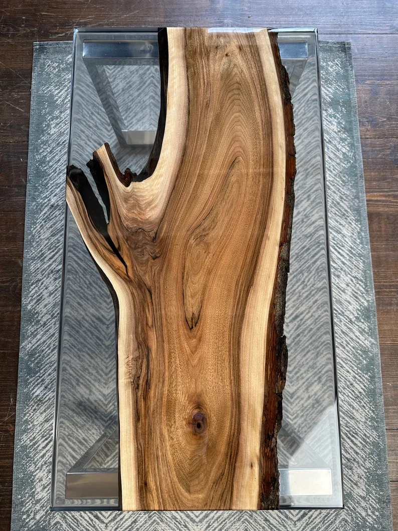 Fashionable Indoor Epoxy Resin Wood Coffee Table Kitchen Hotel Restaurant Cafe Living Room Farmhouse Dining Room Furniture