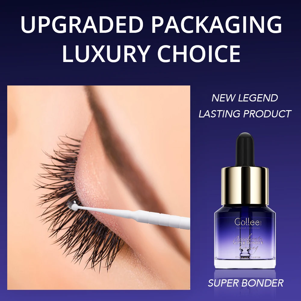 Gollee Hot Sale Organic Glue Lash Bonder Stronger Eyelash Extension Super Bonder