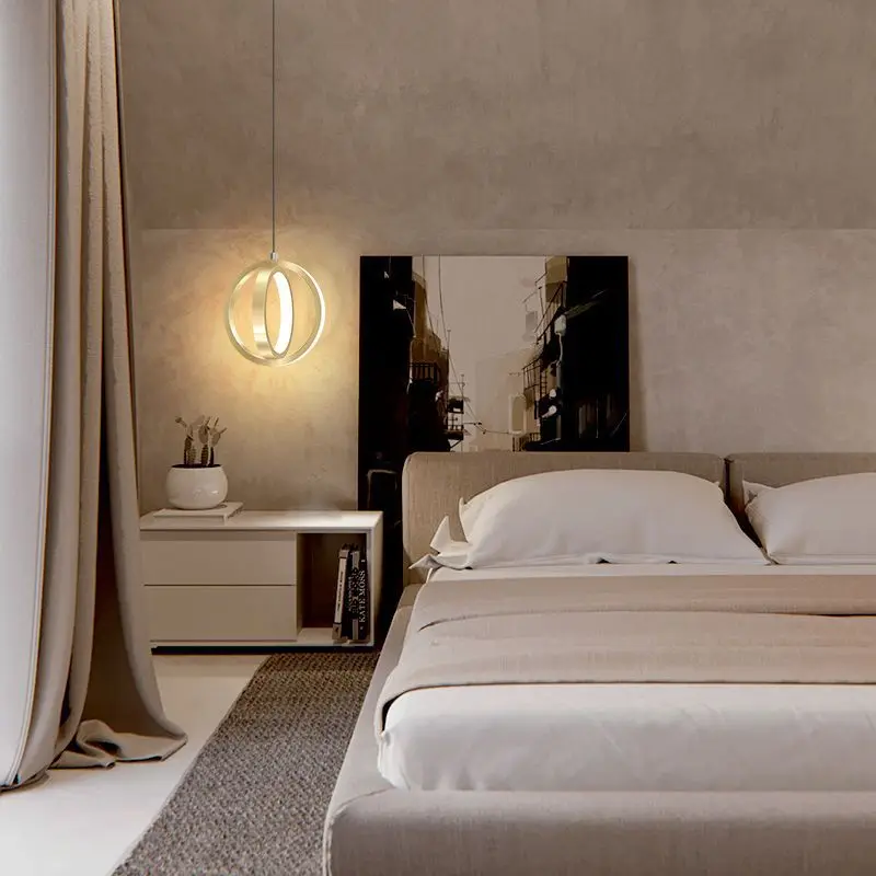 New Hot Hotel Lobby Staircase Electroplating Process Classic Creative Rope Light Pendant Single