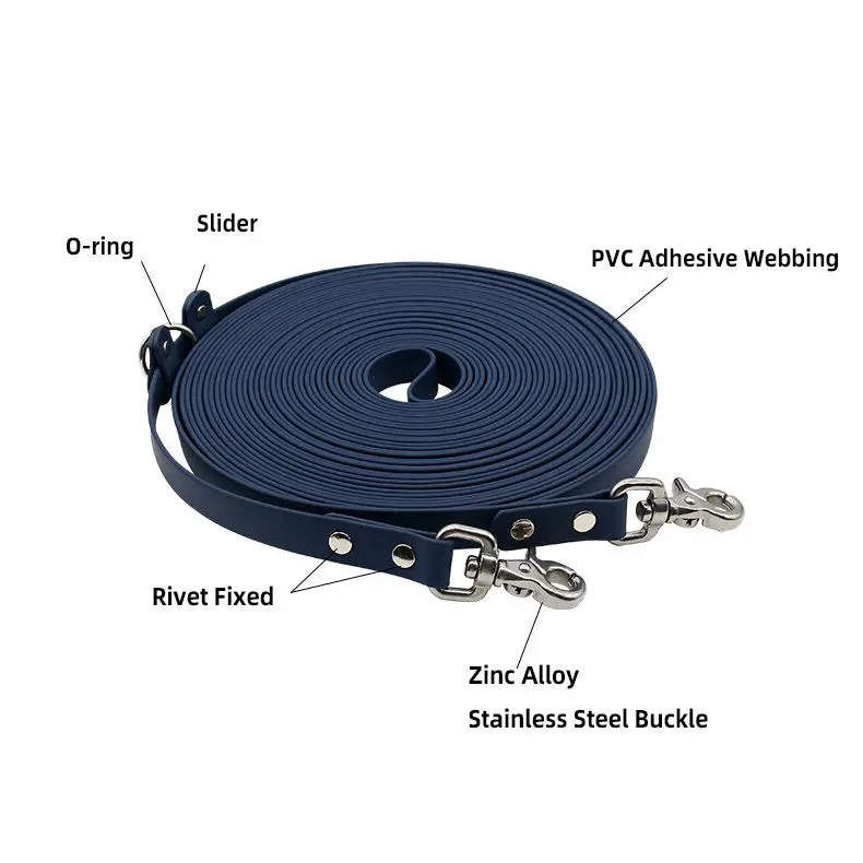 Custom 5m/10m/15m/20m PVC Tracking Belt Dog Tie out Cable Extendable Leash Waterproof Dog Leads Dog Outdoor Extending Leash